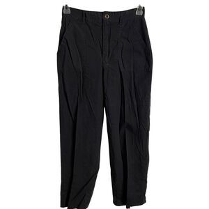 Bulldog Juniors Cotton Ripstop Cargo Pant 9 Black Straight Leg Patch Pockets